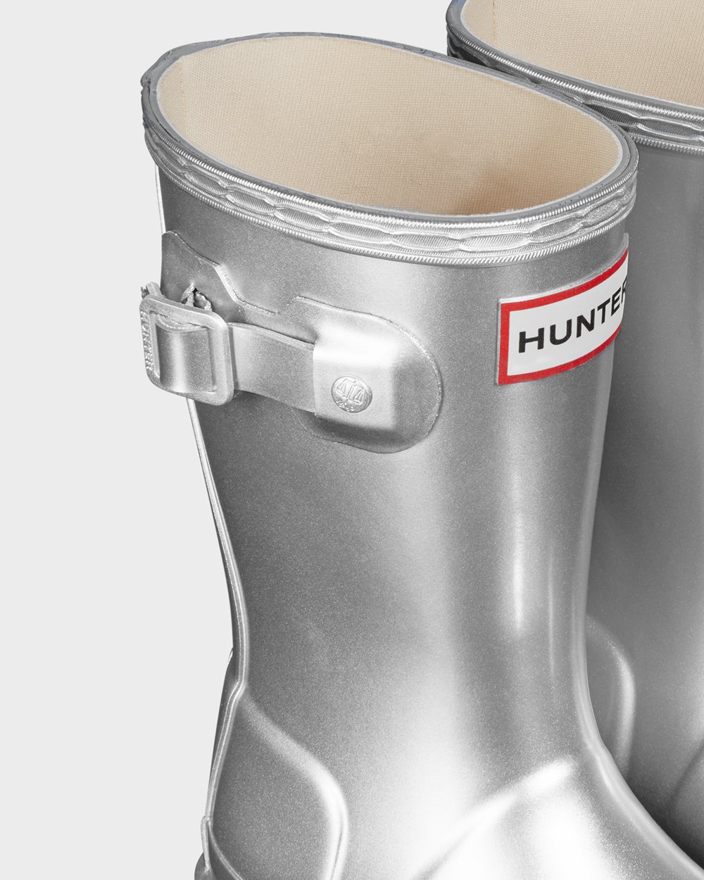 Kids Hunter Original Little Metallic - Rain Boots Silver - 7039-CBOWR